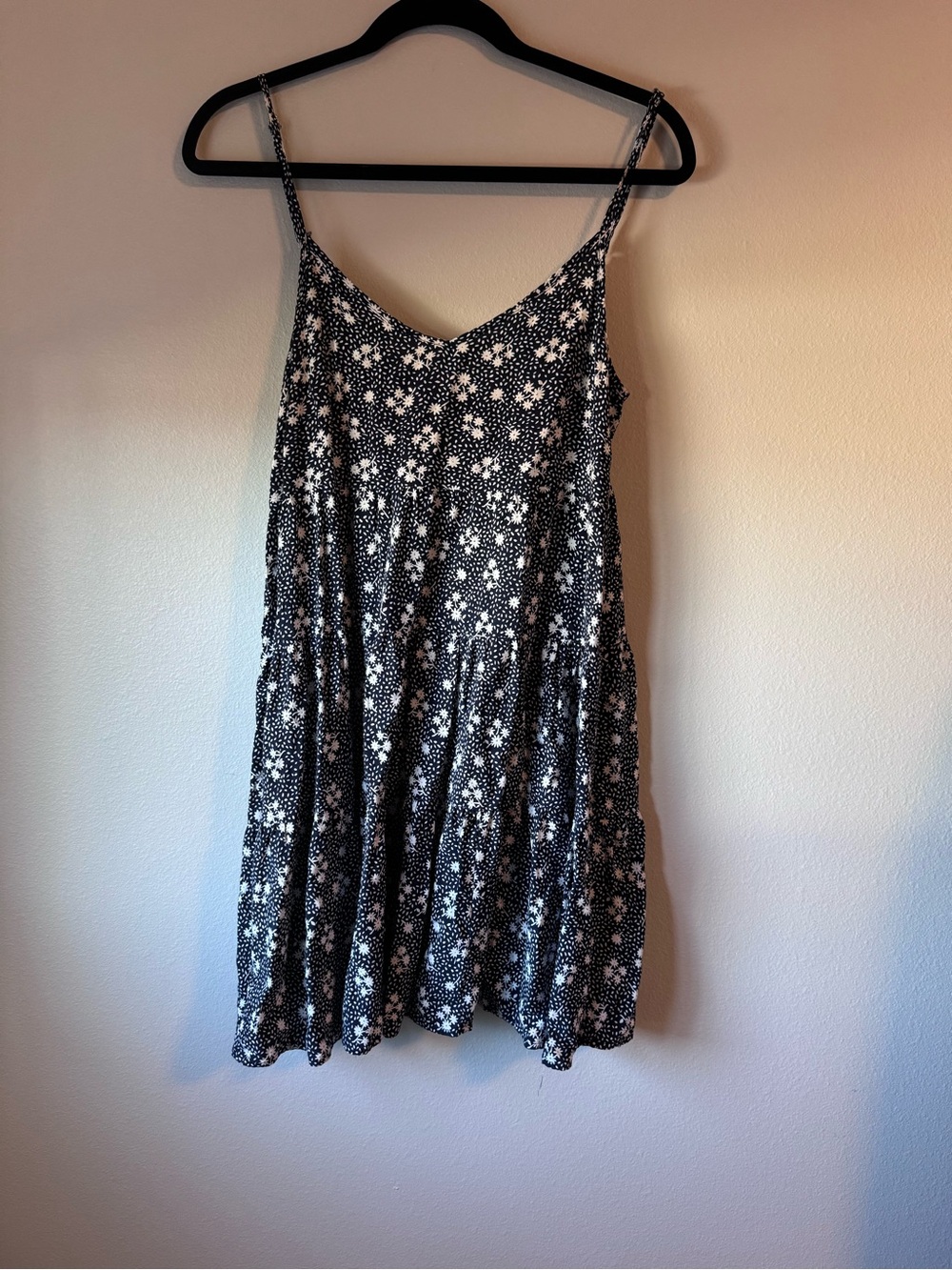 Black Floral Spaghetti Strap Sundress